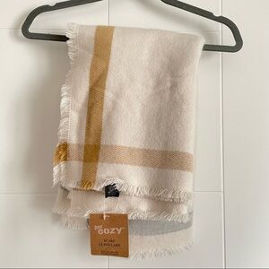 3/$45 Just Cozy Cream Plaid Blanket Scarf
